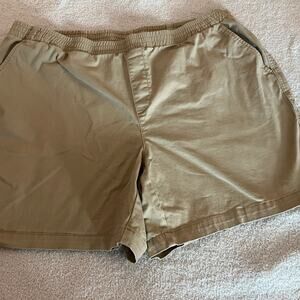 Lands End Kaki Mid Rise Women’s Pull on Shorts size 22W